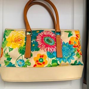 Floral Coach Tote Bag